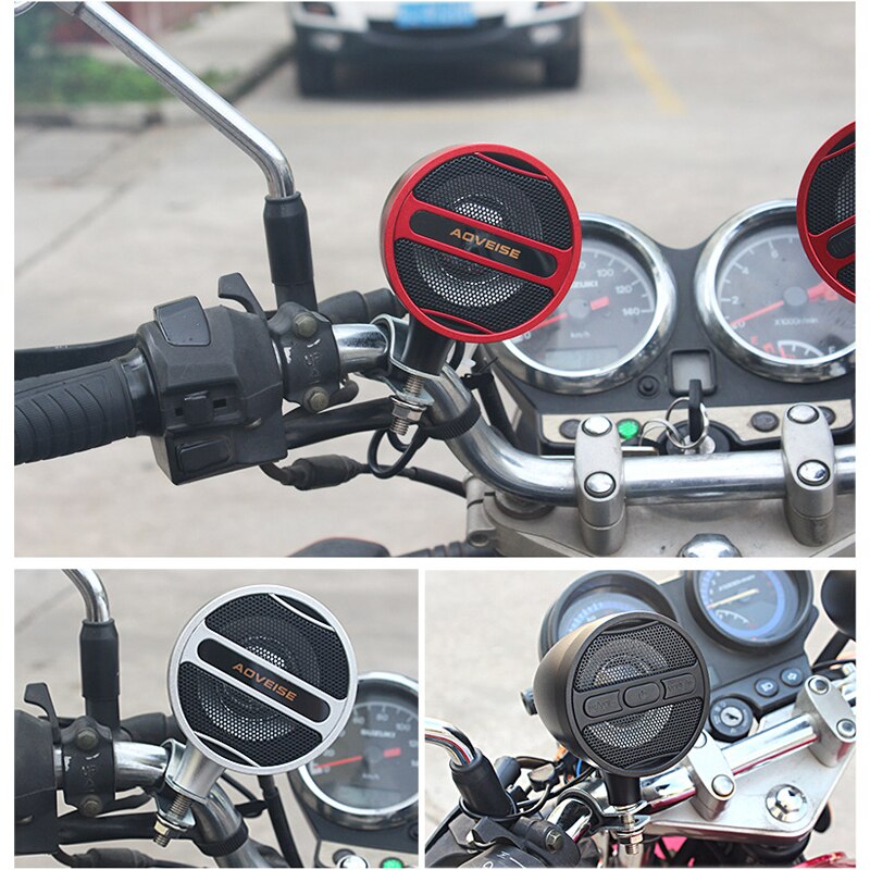 Waterproof Moto MP3 Player Alarm System Amplifier 12V Bluetooth Music Player FM Radio Plating/Frosted Stereo Motorcycle Speaker