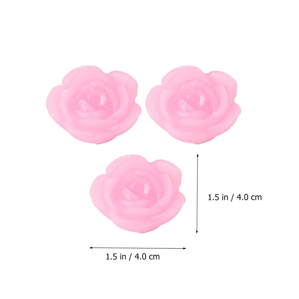 5Pcs Candles Decorative Romantic Flower Candles Rose Candles Floating Candles for Party