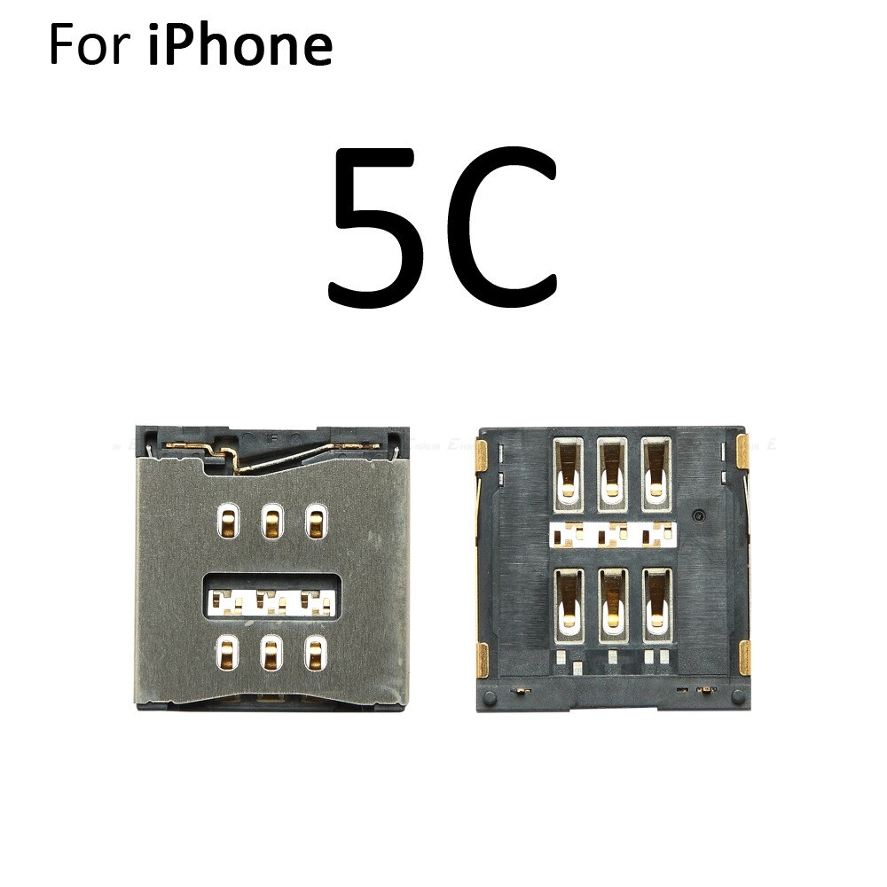 Sim-kort fack kortplats hållare läsare del för iphone 5 5s se 5c 6 6s 7 8 plus fack kortplats uttag: För iphone 5c