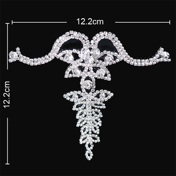 2 pcs AB Strass Crystal Applique Naaien Plaksteen Handgemaakte Bloem Applicaties voor Kleding Schoenen DIY Decoratie