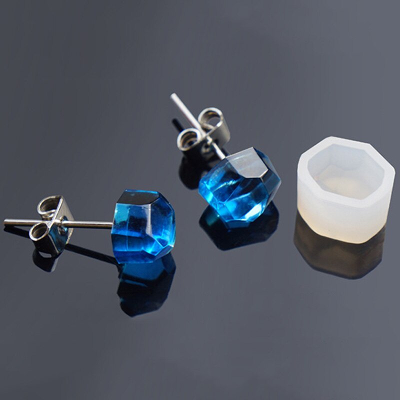 4 stuks/set siliconen hars mal kat dier mal sieraden maken vierkante zeshoek mal wit voor het maken van oorbellen