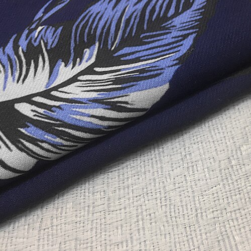 Tela mezclada de seda y lino muy de fondo azul oscuro grueso 30 momme, SLN182