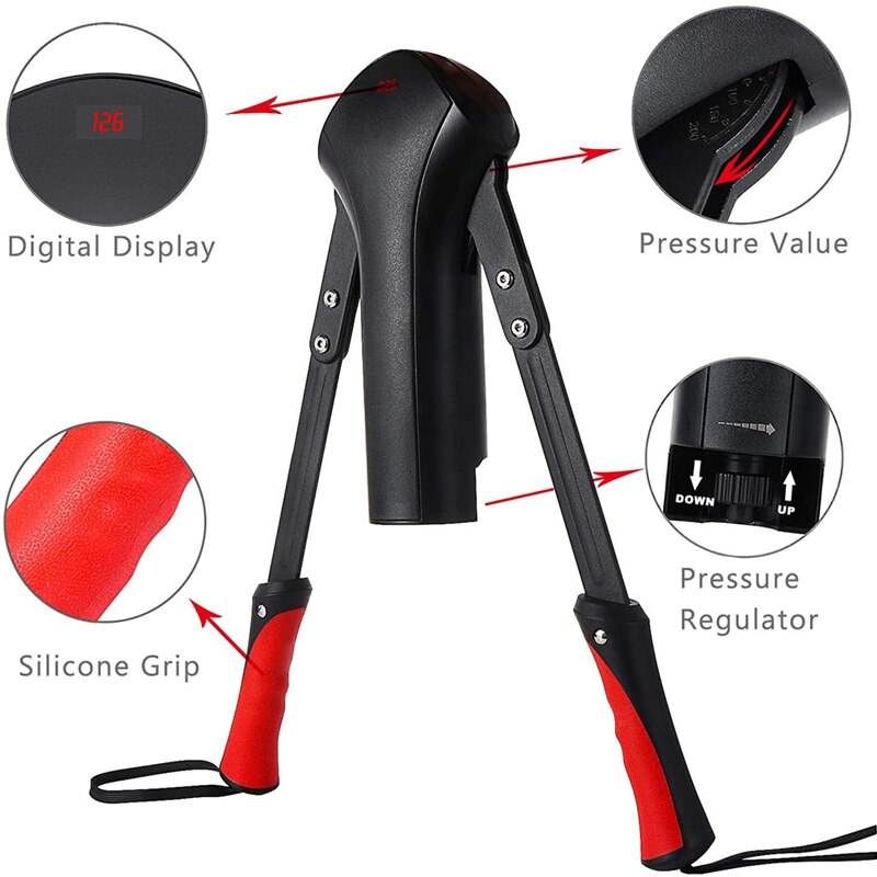 Adjustable Hydraulic Power Twister Arm Exerciser 22-440Lbs with LCD,Home Chest Expander Muscle Shoulder Training