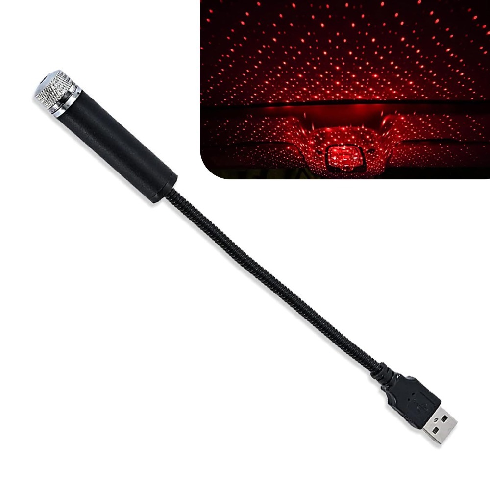 Neue Mini Auto Dach Stern Himmel Lampe USB Stecker Und Spielen Projektion Ambiente Nachtlicht Innen Umgebungs Auto Decke Stern Lichter Hause: 4300K Weiß Gelb