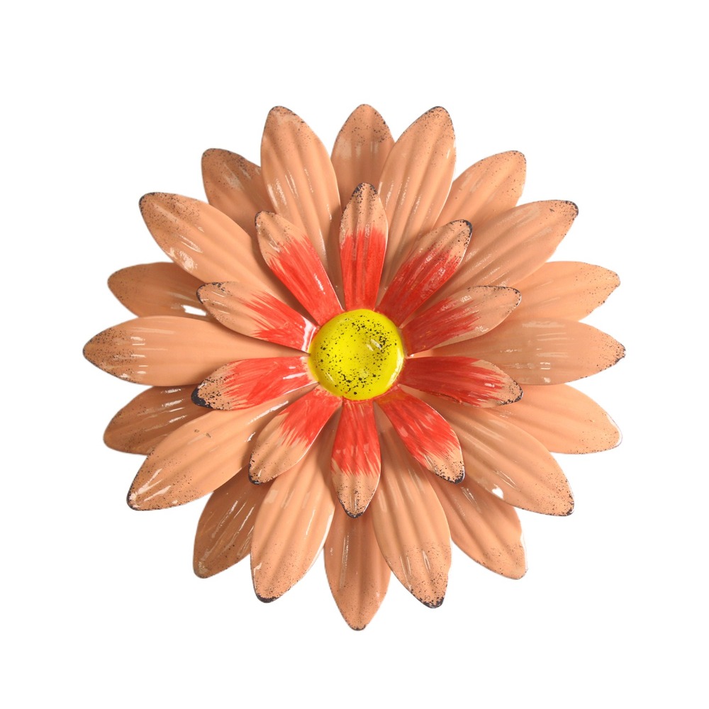 Tuin Decor Ijzeren Bloem Hek Decoratie Creatieve Prachtige Muur Opknoping Kleurrijke Kunst Achtergrond Hanger Prop: Veelkleurig