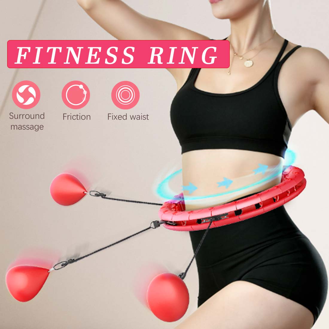 Smart Sport Hoepel Verstelbare Auto-Spinning Fitnessapparatuur Smart Sport Hoepel Dunne Taille Buik Oefening Home Training Gym