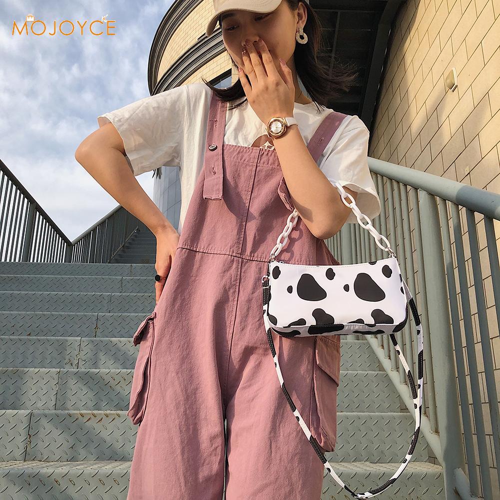 Oxford skulderslynge håndtasker kvinder ko spot lynlås kvinde rejse clutch pose til udendørs shopping rejse ornamenter