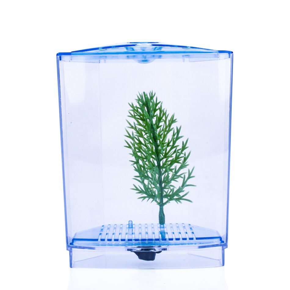 Mini Fish Tank Aquarium Betta Box Transparent LED Light Arcylic Fish Breeding Box Double Guppies Hatching Double Layer Incubator: 1grid