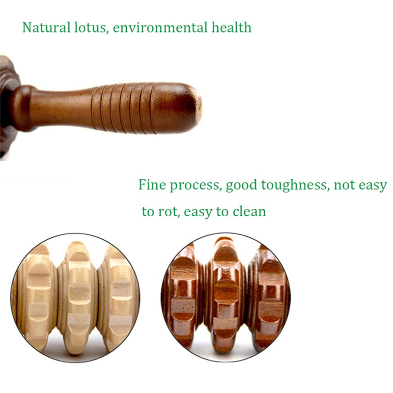Användbar sport helkroppsmuskelmassager trä roller stick triggerpunkt återställningsverktyg deep relax redskap massage stick