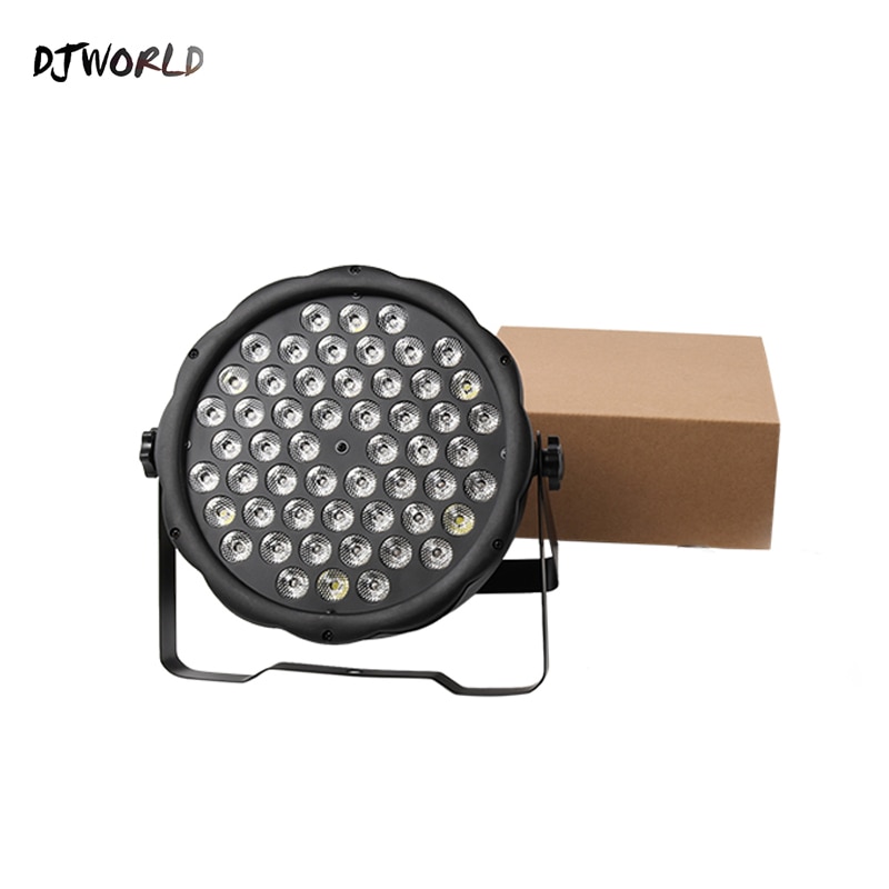 Djworld-luz Par LED plana RGB de 54x3W, iluminación estroboscópica de Color DMX 512, efecto de escenario para Dj, , discoteca, boda, Bar, escenario, , TV