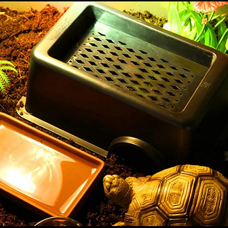 Reptile Hideout Box,Sink Humidifier Gecko Hide Hut Cave Accessories for Small Snake Spiders Frog Turtles Lizards