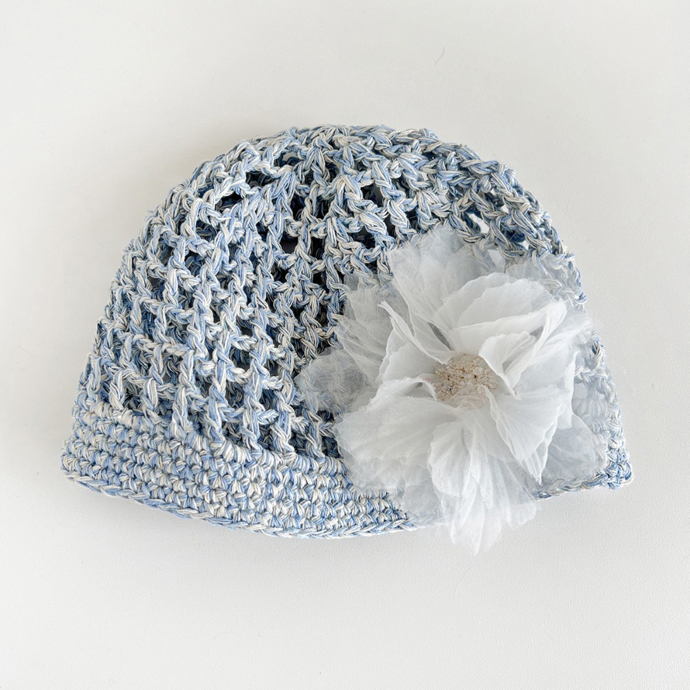 Handmade Crochet Flower Hat Thin Korean Beanies Hat Bohemian Style Ethnic Style Hollow Out Knitted Hat Apparel Accessories: army green