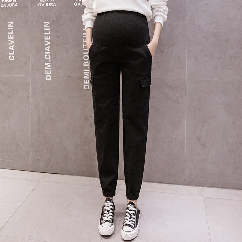 Maternity Overalls Pregnancy Stretch Trousers Pregnant Womens Long Casual Pants Maternity Clothings Elastic Waist Belly Clothes