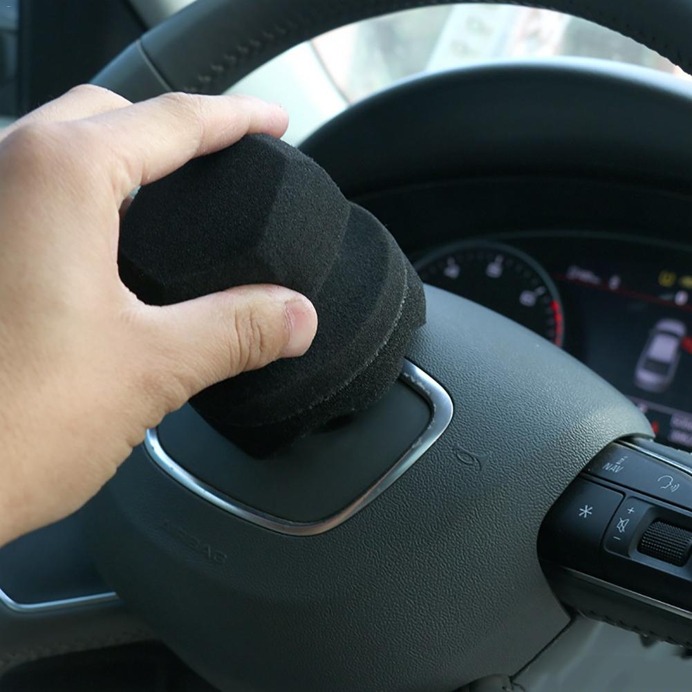 Automaattinen aaltomuotoinen renkaan vaha kiillotusaine sieni renkaiden puhdistussieni kaarireunasieni ihanteellinen auton puhdistustyökalulle
