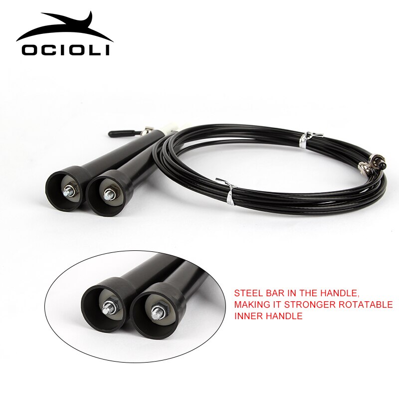 Sprong Springtouwen Kabel Staal Verstelbare Snelle Speed Abs Handvat Springtouwen Crossfit Training Boksen Sport Oefeningen
