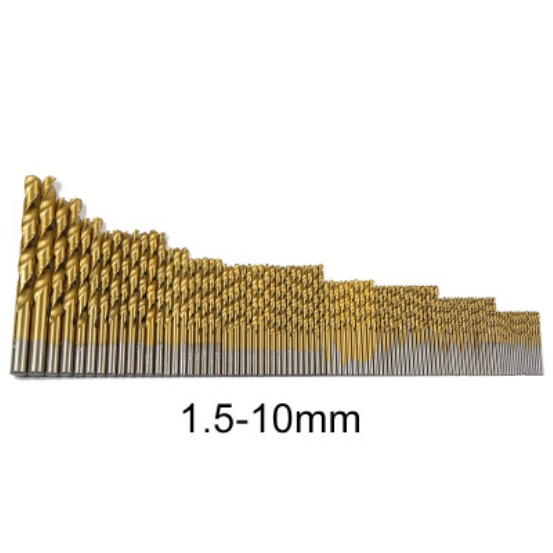 50/99pcs Titanium HSS Drill Bits Coated Stainless Steel HSS High Speed Drill Bit Set For Electrical Drill Tools