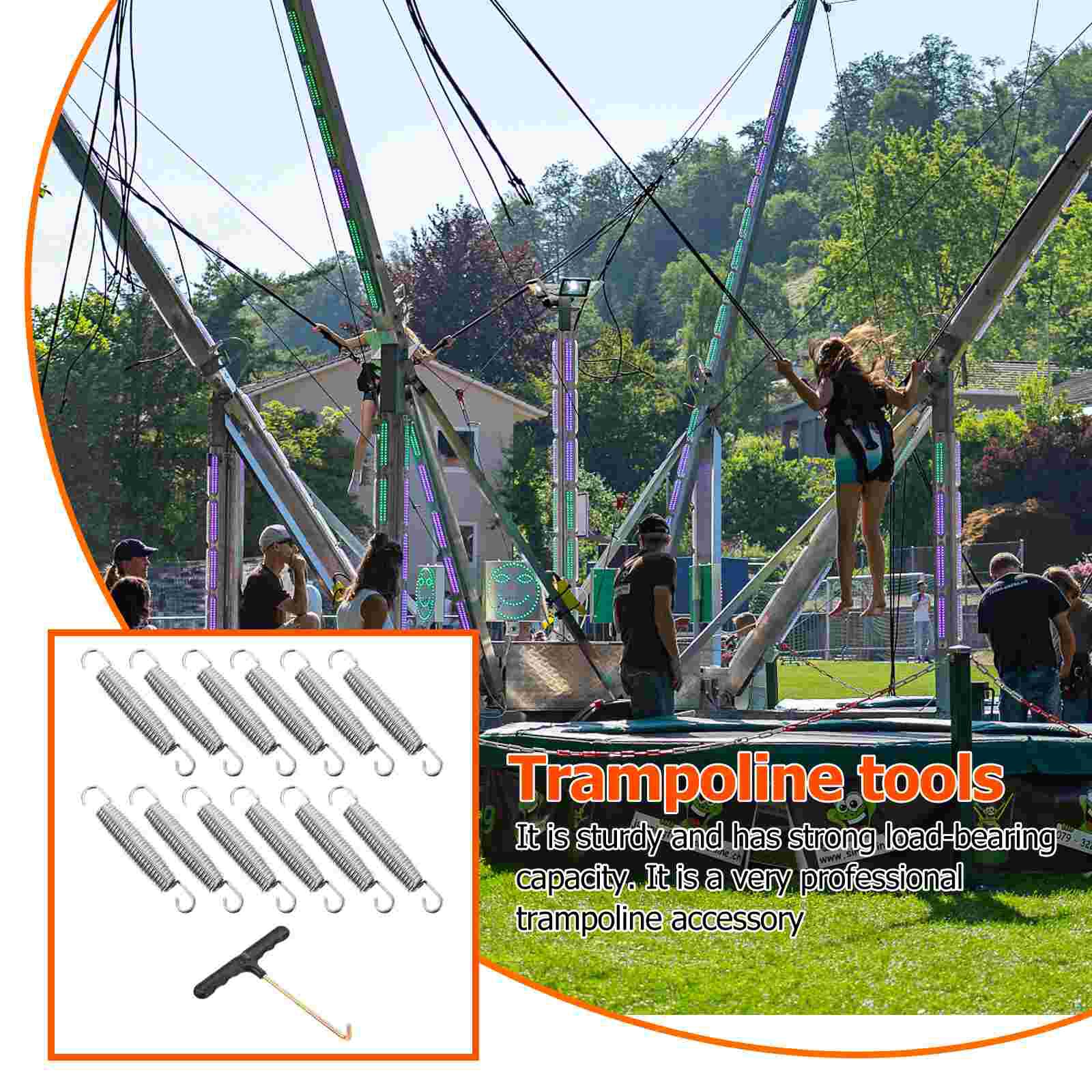 1 Set of Versatile Trampoline Springs Sturdy Extension Springs with Hook for Home