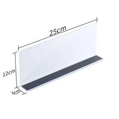 5 PCS PVC Shelf Divider Rack Transparent L-Shaped Store Goods Separators Supermarket Commodity Divider Holder Home Organizer: Brown