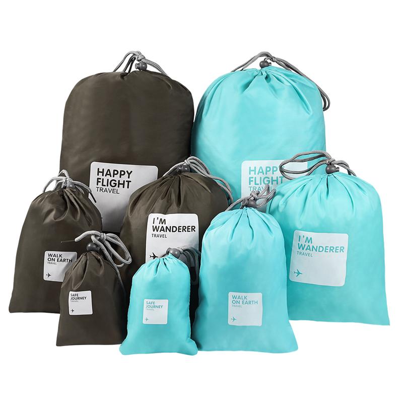 Vorcool 8 Stuks Waterdichte Nylon Tasje Reizen Koord Bag Make Kleding Opslag Verpakking Bag Voor Outdoor Reizen