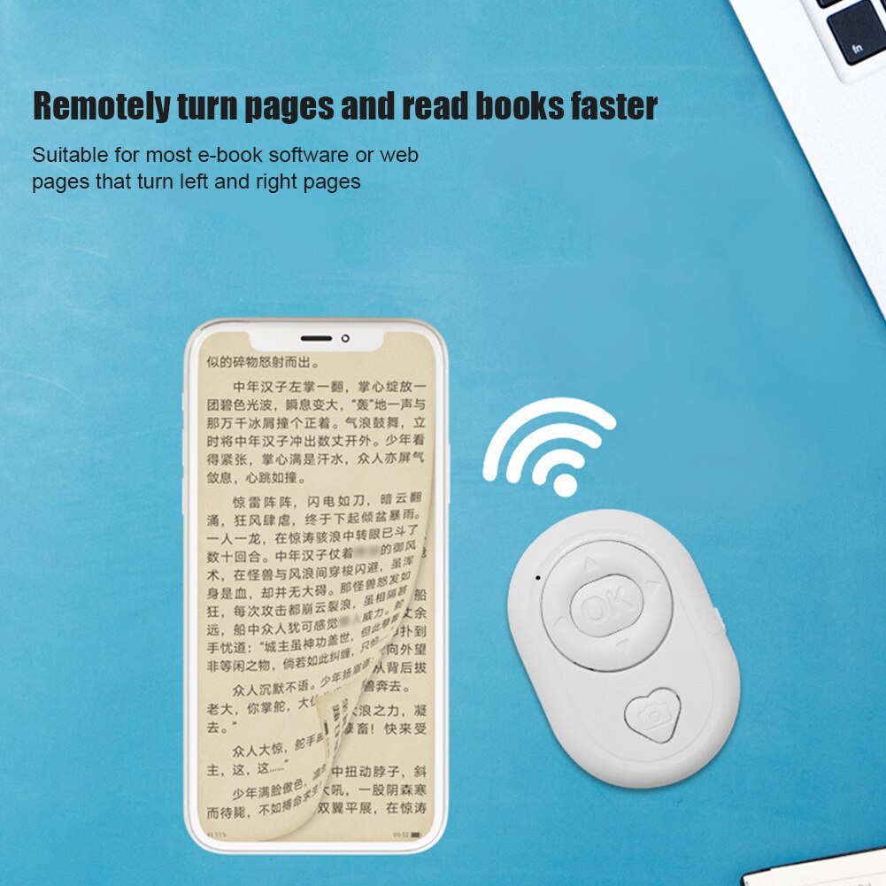 Love Heart Wireless Selfie Controller Self-Timer Camera Phone Stick Shutter Release Bluetooth-compatible Remote Control Button