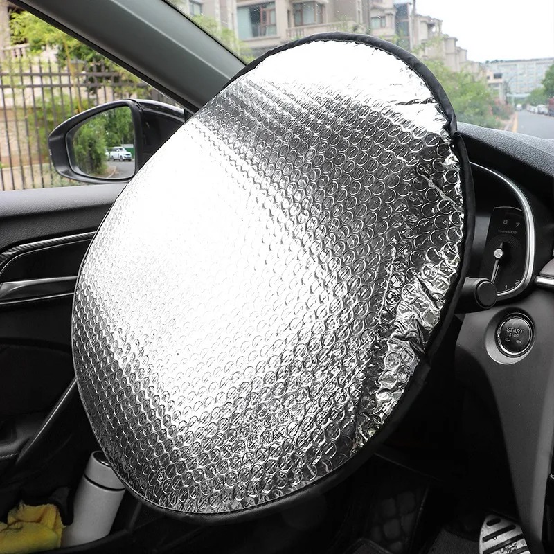 Universele Auto Stuurwiel Zonnescherm Cover Opvouwbaar Schild Auto Stuurwiel Reflecterende Interieur Accessoires Stuurhoezen