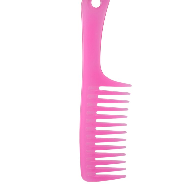Grove frisørkam varmebestandig kvinde våd detangle krøllet hår børster pro salon stylingværktøj flerfarvet valgfrit: Lyserød