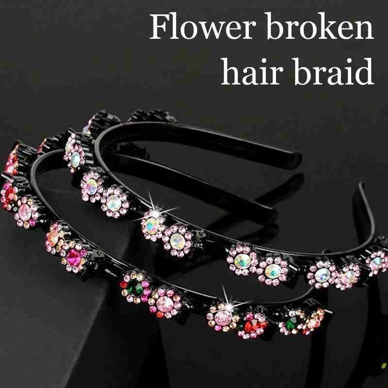 1 stücke Stirnband Strass Stirnband Frauen Haar Bands Band Krallen Clips Doppel Pony Frisur Haarnadel Haar Clip Zubehör