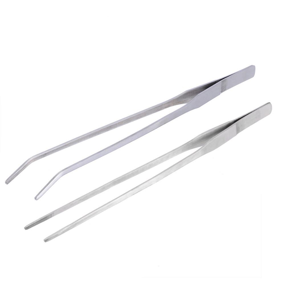 Lige/albue rustfrit stål tank pincet tang akvarie værktøj akvarium vandplanter pincet klip til rengøring værktøj