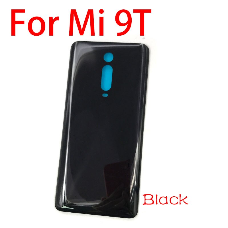 Back Glass Cover For Xiaomi Mi 9T MI9T pro Back Battery Housing Door Replacement Case For Redmi K20 Pro Rear Back Cover: For Mi 9t Black