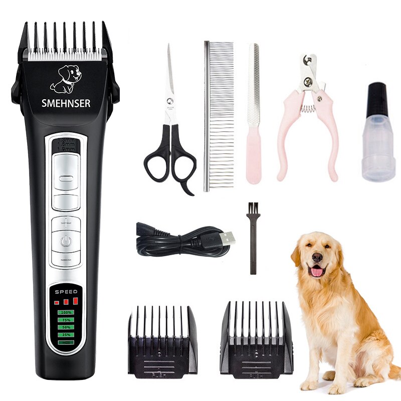 Hondentrimmer, tondeuse, scheerapparaat voor huisdieren, elektrische tondeuse voor kattenhaar, hondentrimmer met lcd-scherm, apparaat voor het knippen van huisdieren: D1- d-kit 1