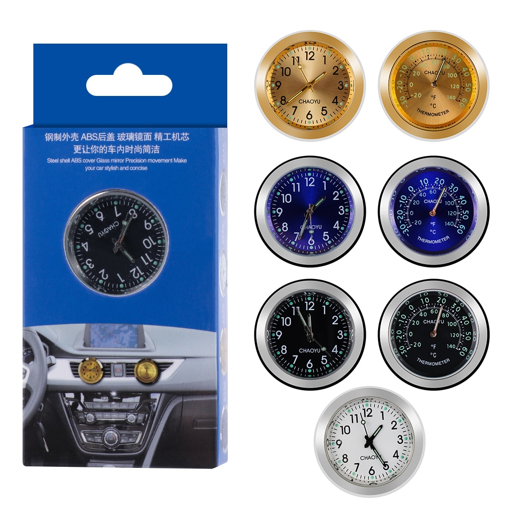 Horloge de tableau de bord de voiture 2 en 1 | Montre à Quartz avec Vent d'air, aromathérapie, avec accessoires solides pour l'intérieur de la voiture, 1 pièce