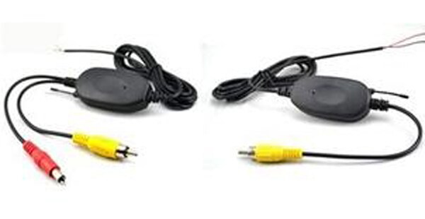 2.4 Ghz Wireless kit RCA AV AVIN Video Transmitter Receiver Reverse trigger line for car dvd monitor GPS to car rear view camera: Wireless AV