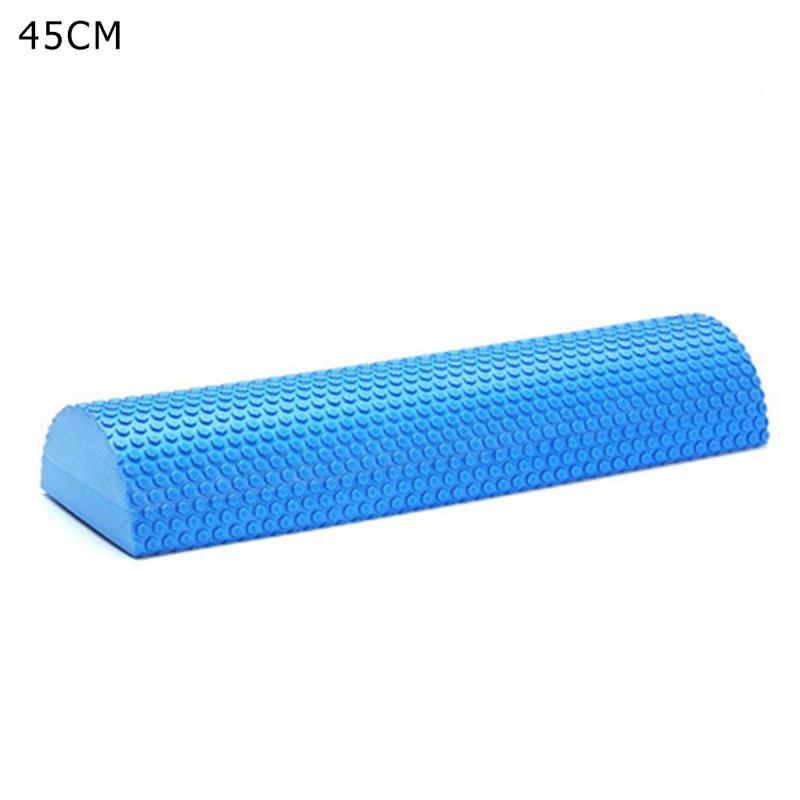 30-45 Cm Half Ronde Eva Massage Foam Roller Yoga Pilates Fitness Apparatuur Balance Pad Yoga Blokken Met Massage floating Point: Black