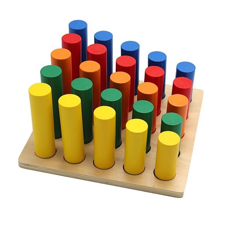 Holzspielzeug, fingergreifbrett, farbstecker, lernspielzeug, sensorisches Ausbildung, farbunterscheidungsbrett