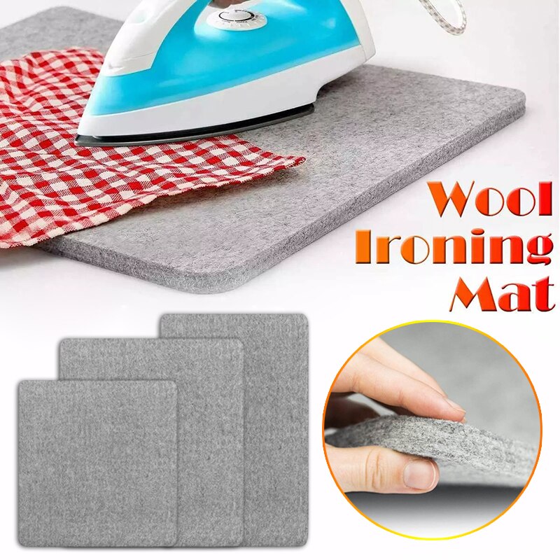 3 Sizes Wool Pressing Mat Ironing Pad High Temperature Ironing Board Felt Press Mat for Home Protective Insulation Blanket
