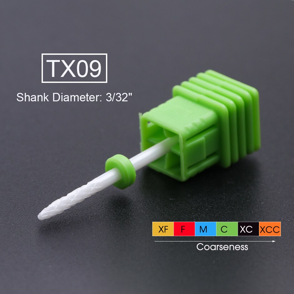 1pcs Small Round Remover Cutter for Manicure Dead Skin Nail Drill Ceramic Clean Bits Burr Pedicure Electric Nail File CHTX01-14: TX09