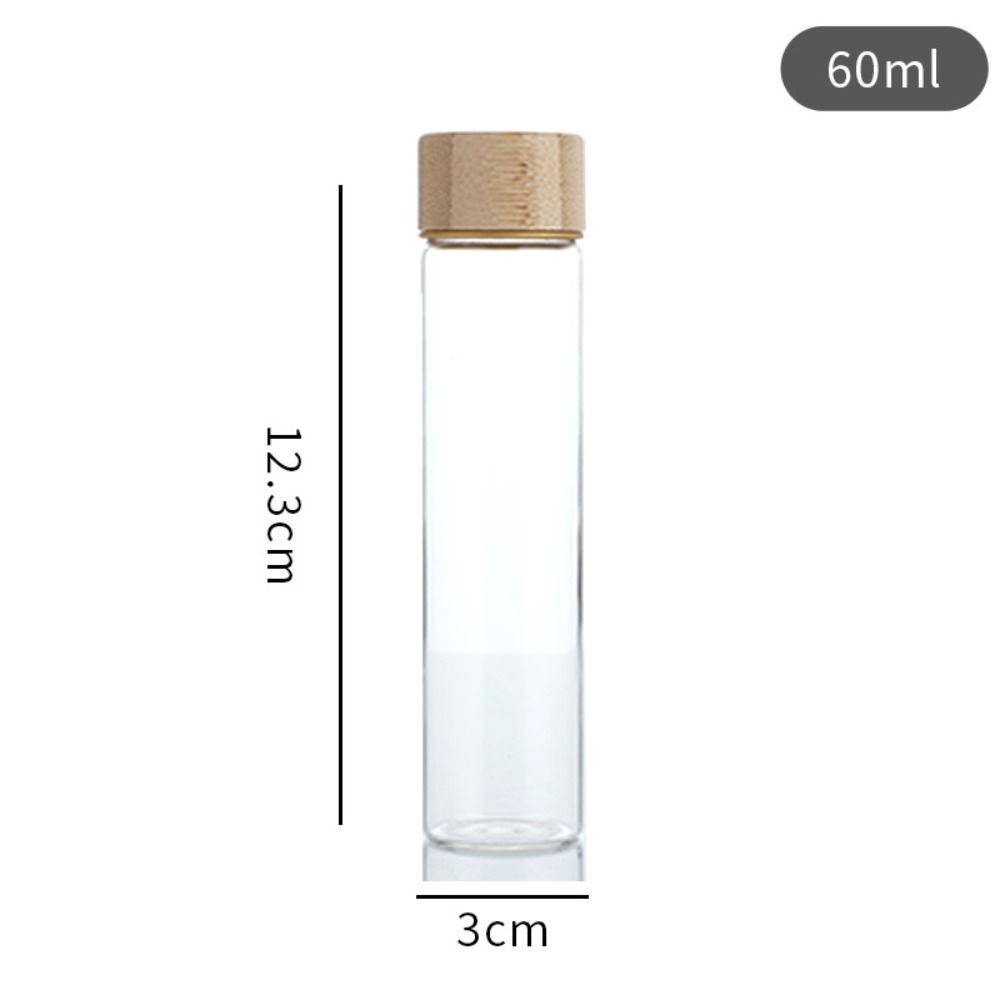 Botellas dispensadoras de vidrio, frascos de especias sellados, tanque de almacenamiento transparente, herramienta de almacenamiento, botellas de vidrio con tapas de madera