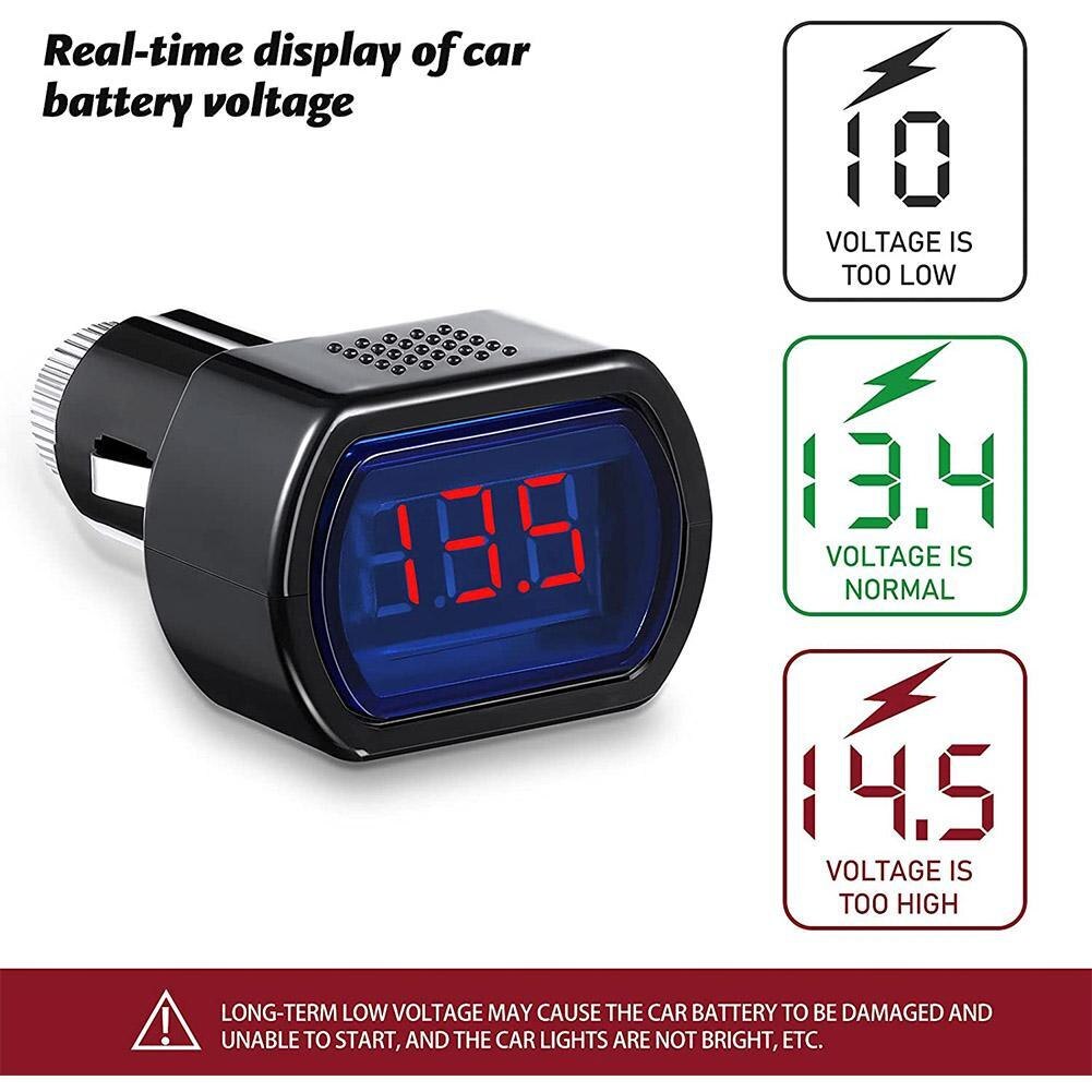 Cigarette lighter voltmeter Portable Digital Monitor Car Volt Voltmeter Tester LCD Cigarette Lighter Voltage Panel Meter