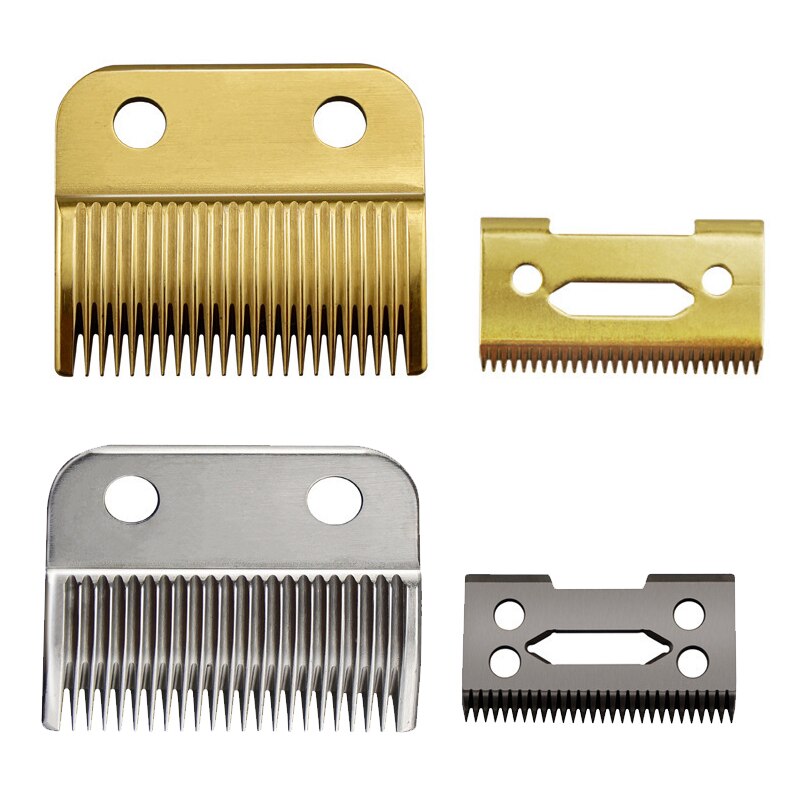 4 Stuks Voor Wahl Magic Clip Cord &amp; Draadloze Vervanging Mes + Mes (Staal Blade)-Goud &amp; Zilver: Default Title
