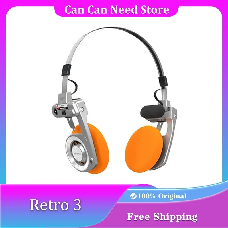 WhatPlus Retro R3 Wireless Bluetooth Headphones Trendy Korean Style Portable Foldable Long-lasting Open-ear Headset Girls