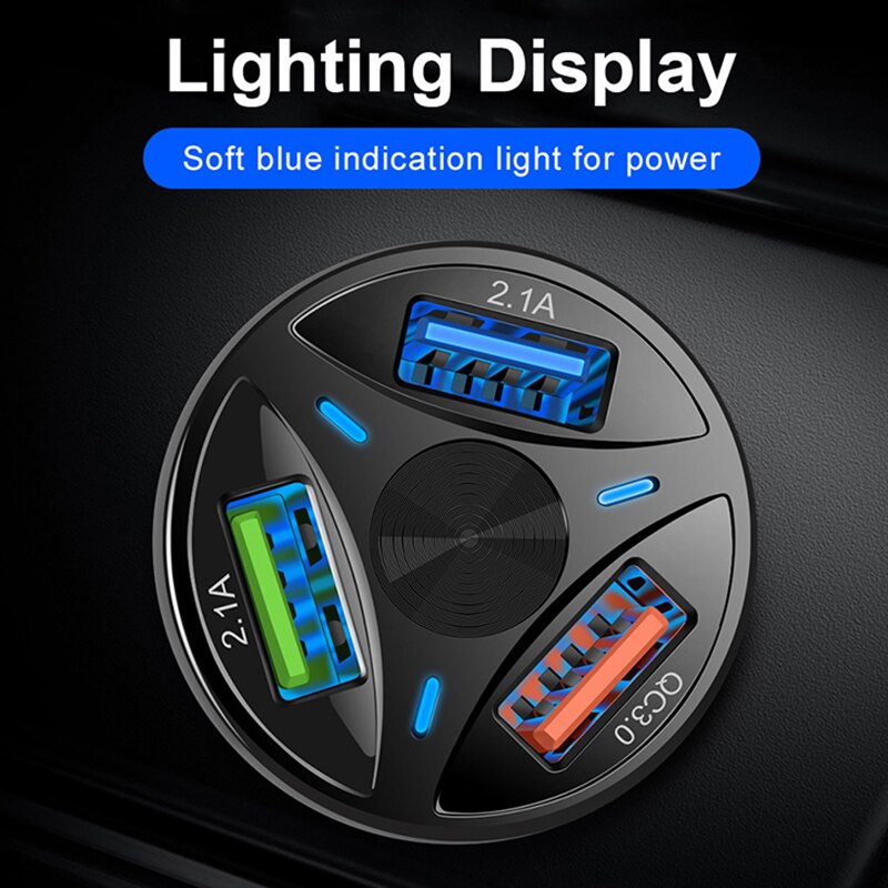 3.0 4.0 Car Quick Charger Auto USB QC3.0 Fast Charging Splitter Universal for iPhone Samsung Huawei Mobile Phone Car Chargers