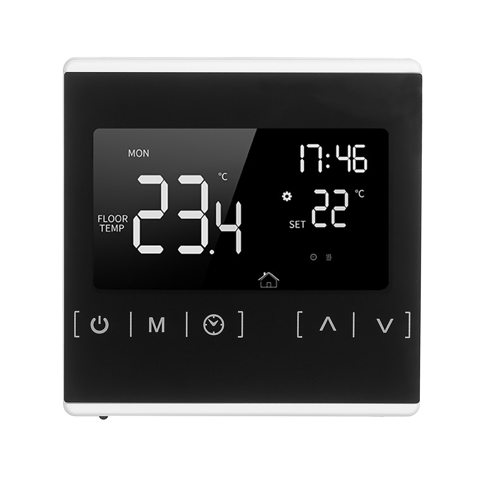 Smart touchscreen termostat til hjemmeprogrammerbar elektrisk vandvarmesystem termoregulator 85-250v temperaturregulator: Hvid