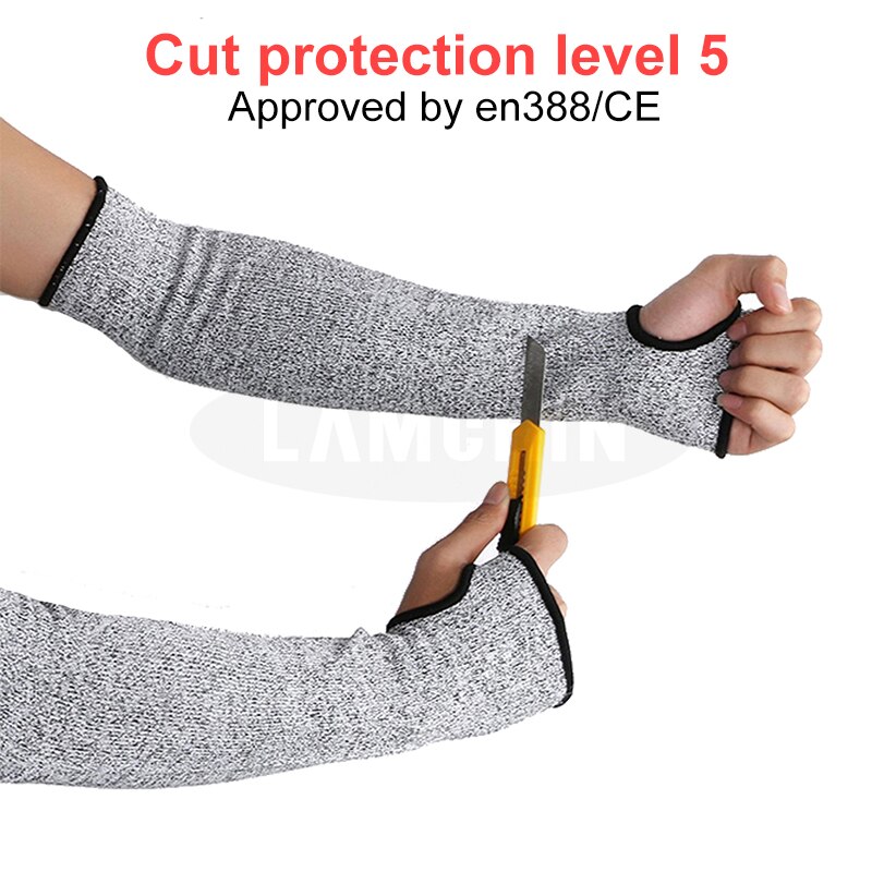 5 Level Anti Cut Arm Sleeves Cut Resistant Sleeves Safety Gloves Anti Cut Arm Sleeves Protects the Arm From Heat and Cutting