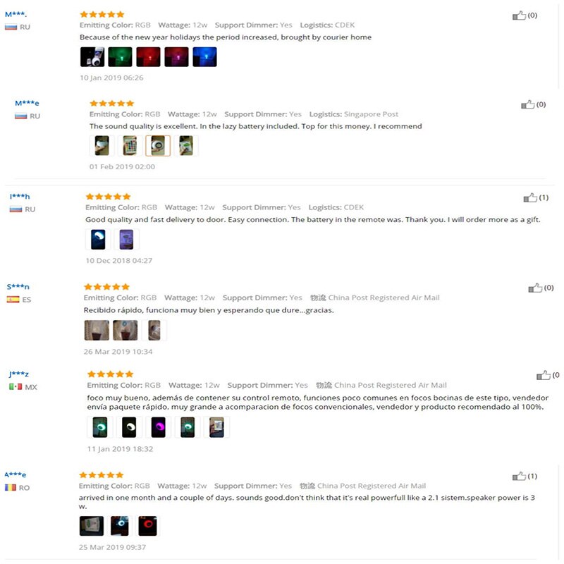 15W Bluetooth Smart Bulb LED 5W 10W RGB Magic Lamp E27 Color Change Light Bulb Smart Home Lighting Compatible IOS/Android