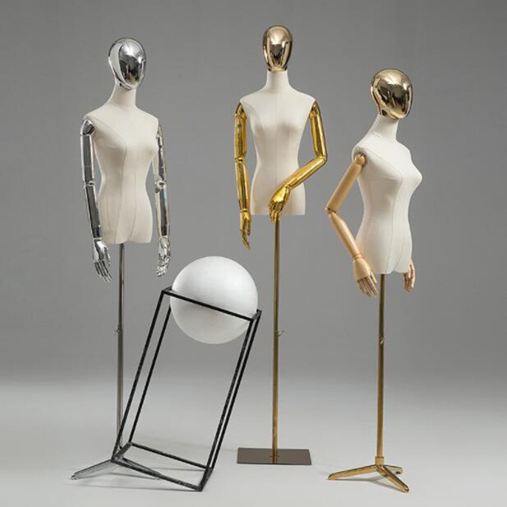 2style No Arm Color Sewing Female Mannequin Full Body Triangle Base Dress Model,Jewelry Flexible Women,Adjustable Rack,Doll D370