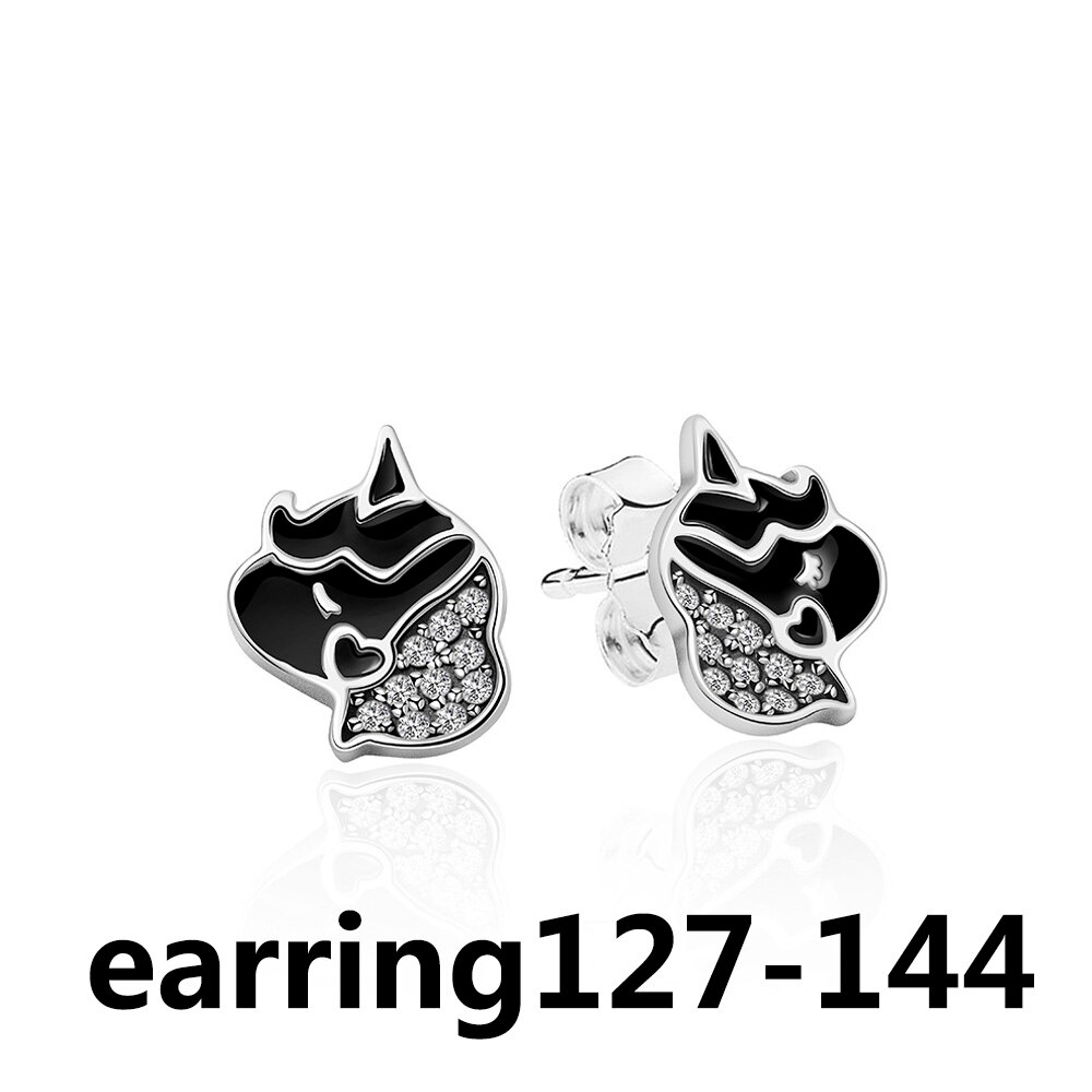 100% 925 Sterling Silver Spanish Bear Jewelry Women Earring127 Original Original Jewelry: 138