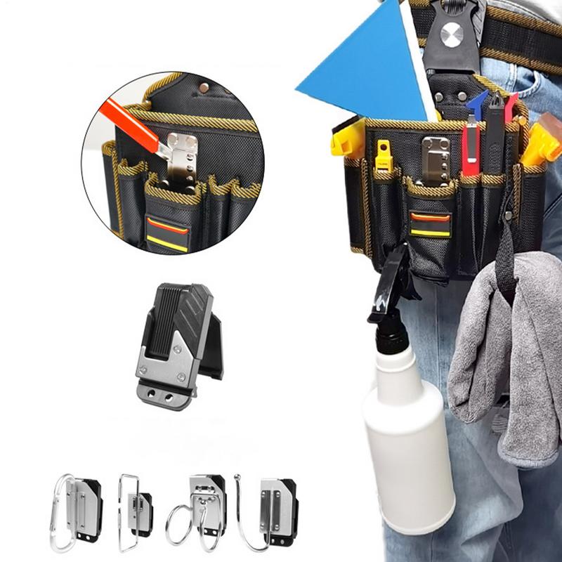 Bolsa de herramientas de cintura para electricista, bolsa organizadora de herramientas para técnico con múltiples bolsillos, funda ligera para cinturón de carpintero de gran capacidad
