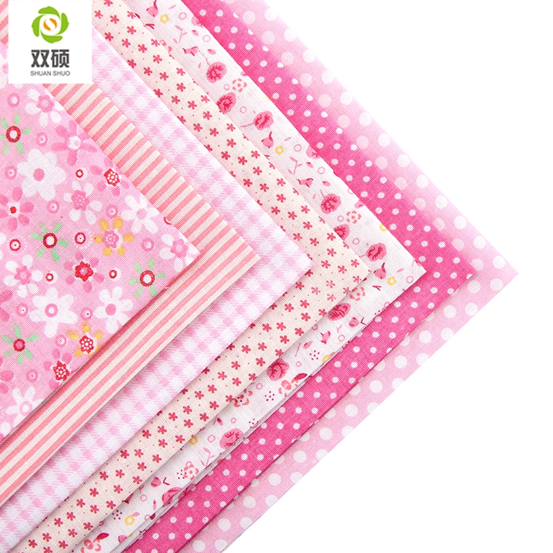 ShuanShuo 50x50 cm Normale 8 soort verschillende Series Patchwork Katoen Stof Fat Quarter Bundel Voor DIY Naaien stof