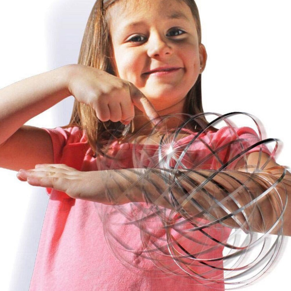 Colorful Spinner Flow Toy Flowing Arm Ring Toys Spring Toy Stage Magic Wristband Decompression Toy for Christmas