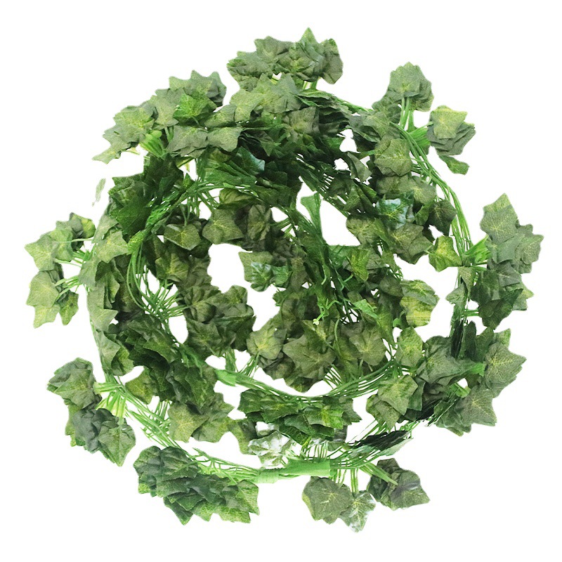 230cm grønne silke kunstig hængende efeu blad krans planter vin drue blade 1pc hjem badeværelse dekoration havefest indretning